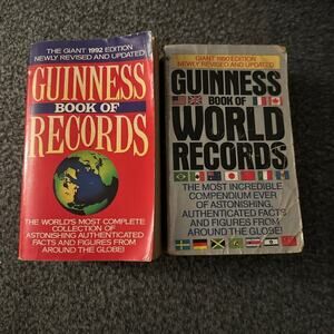 Vintage Guinness Book of World Records 1990 1992